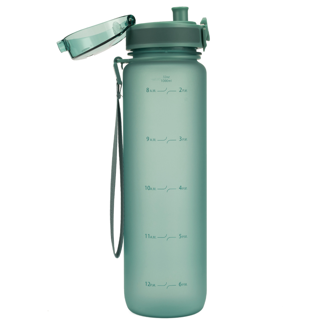 Coach 32 oz / 1 L Water Bottle with Time Marker and Chug Lid