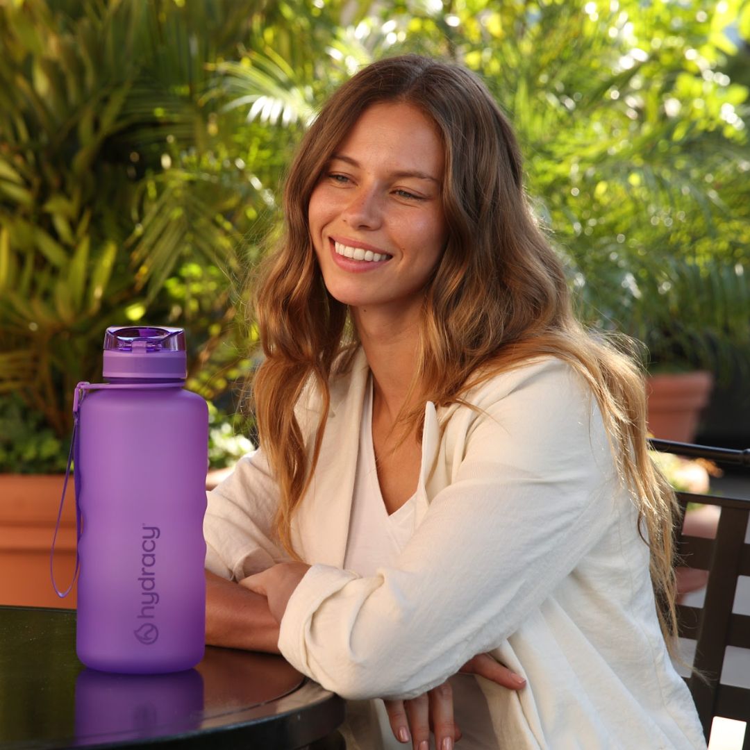Coach 64 oz / 2 L Water Bottle with Time Marker and Chug Lid