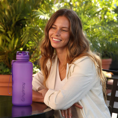 Coach 64 oz / 2 L Water Bottle with Time Marker and Chug Lid