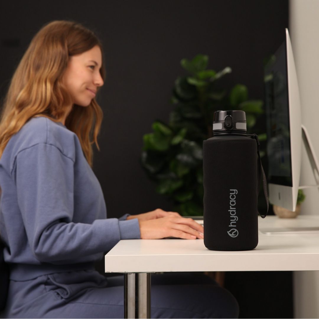 Coach 64 oz / 2 L Water Bottle with Time Marker and Chug Lid