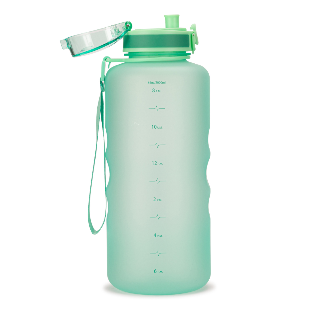 Coach 64 oz / 2 L Water Bottle with Time Marker and Chug Lid