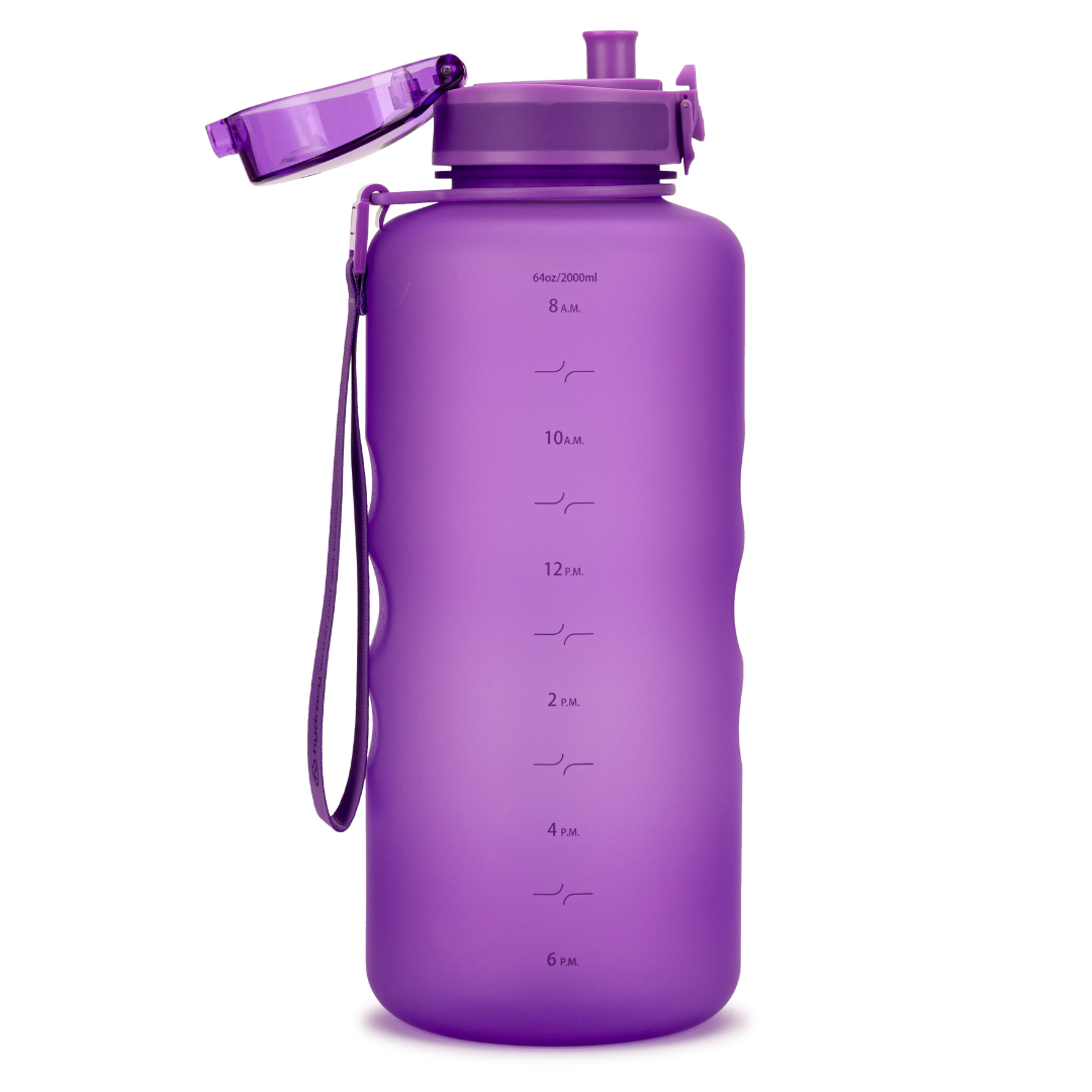 Coach 64 oz / 2 L Water Bottle with Time Marker and Chug Lid