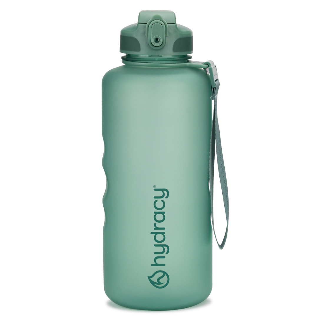 Coach 64 oz / 2 L Water Bottle with Time Marker and Straw Lid