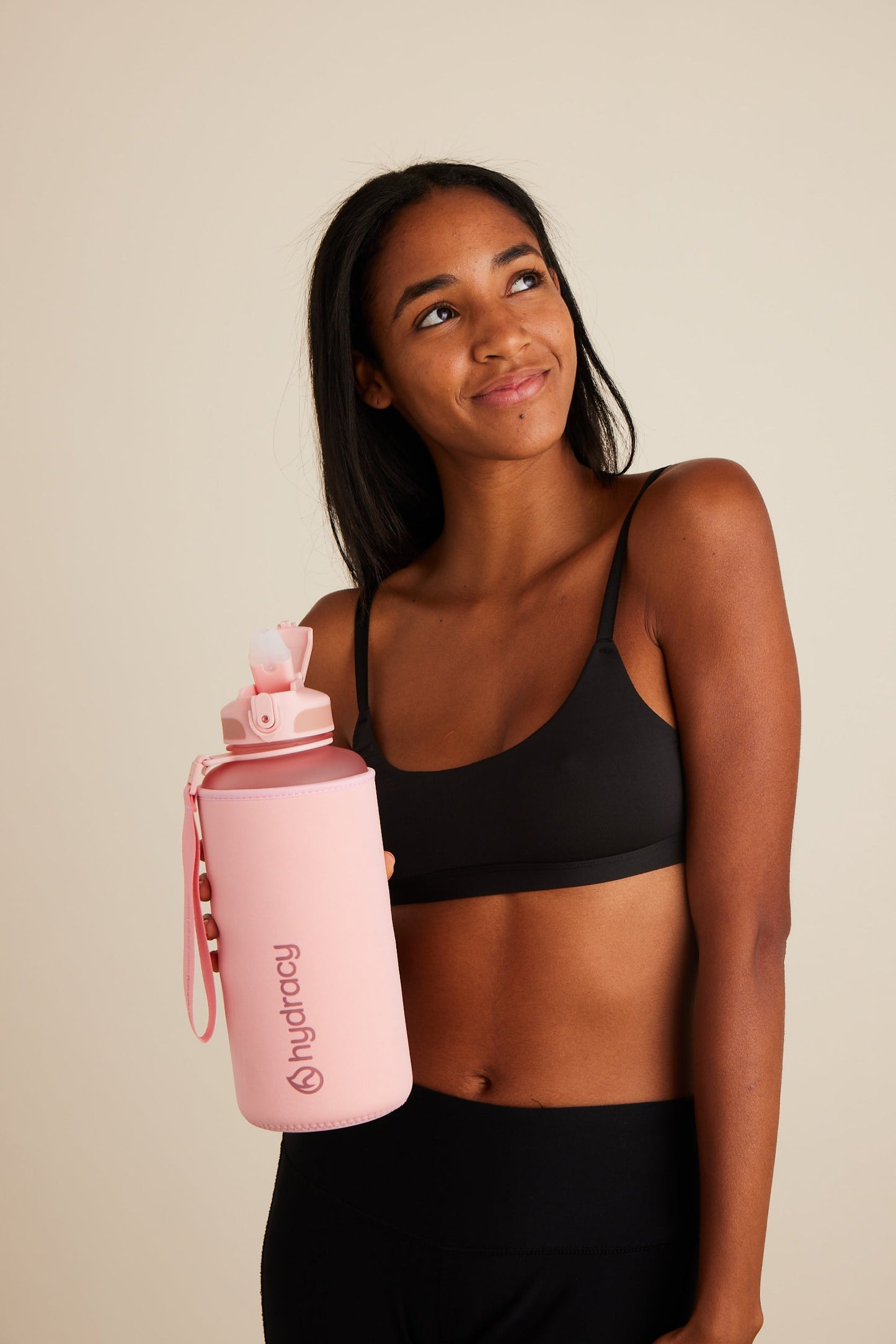 Coach 64 oz / 2 L Water Bottle with Time Marker and Straw Lid