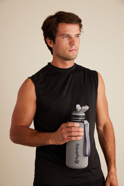 Coach 64 oz / 2 L Water Bottle with Time Marker and Straw Lid