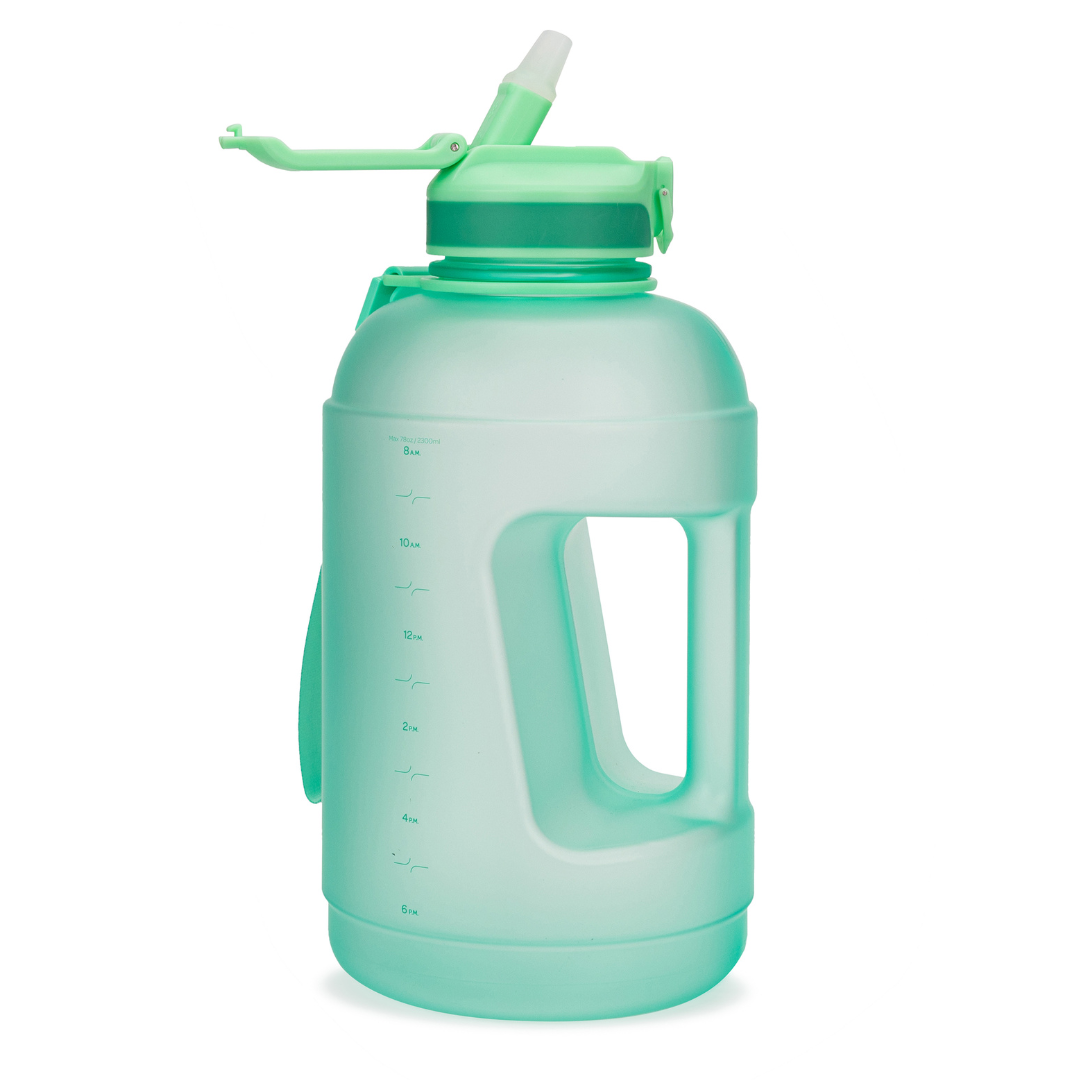 Coach 78 oz / 2.3 L Water Bottle with Storage Sleeve, Handle and Straw Lid