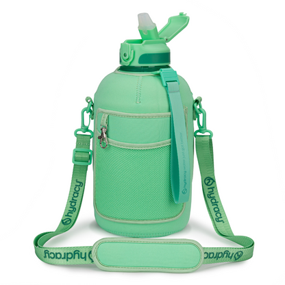 Coach 78 oz / 2.3 L Water Bottle with Storage Sleeve, Handle and Straw Lid
