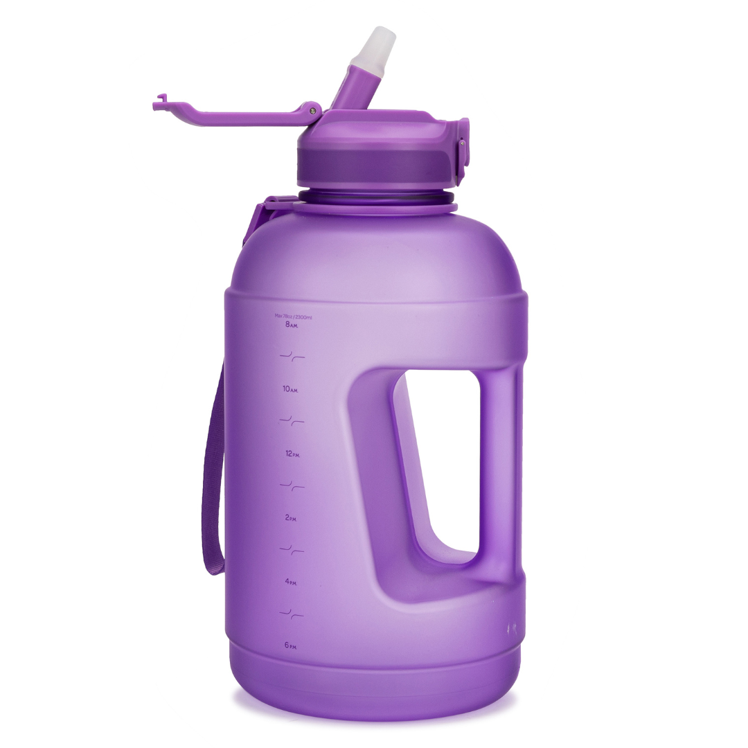 Coach 78 oz / 2.3 L Water Bottle with Storage Sleeve, Handle and Straw Lid