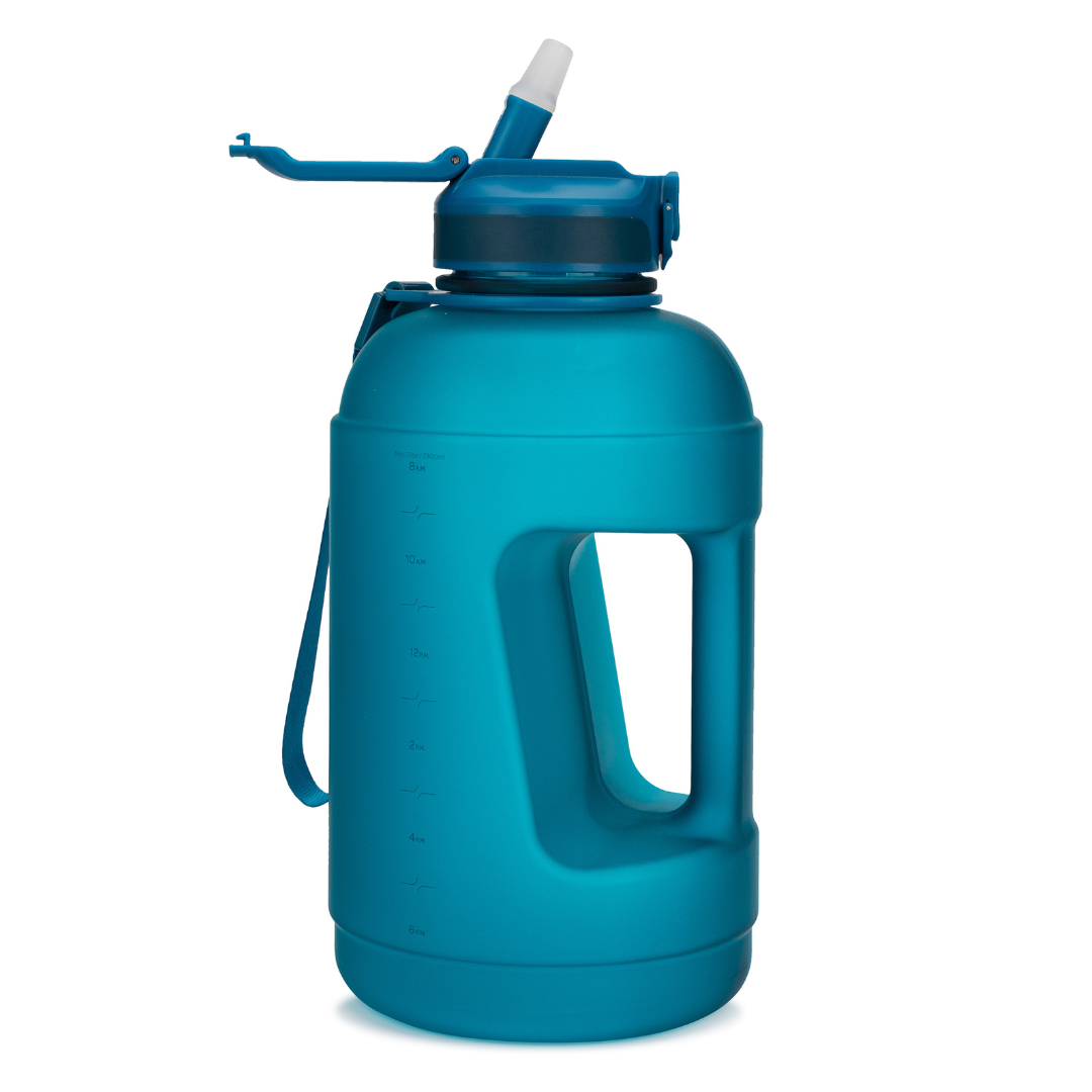Coach 78 oz / 2.3 L Water Bottle with Storage Sleeve, Handle and Straw Lid