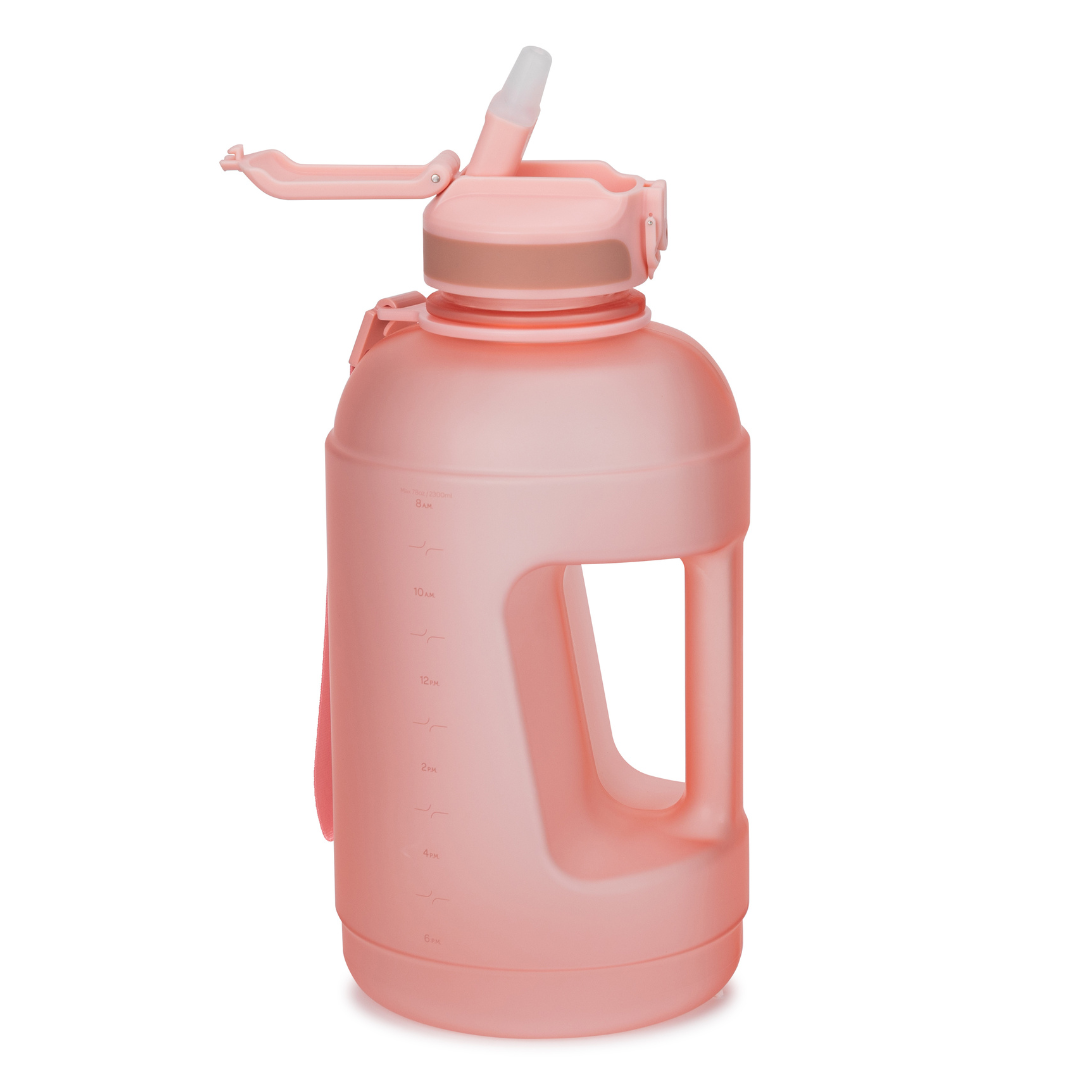 Coach 78 oz / 2.3 L Water Bottle with Storage Sleeve, Handle and Straw Lid