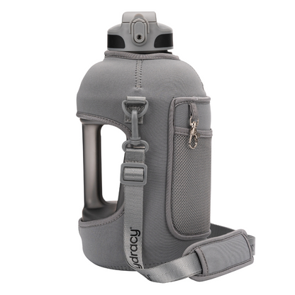 Coach 78 oz / 2.3 L Water Bottle with Storage Sleeve, Handle and Straw Lid