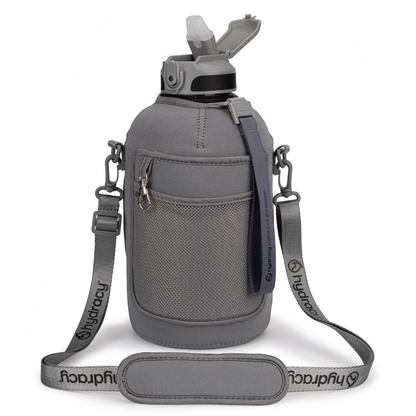Coach 78 oz / 2.3 L Water Bottle with Storage Sleeve, Handle and Straw Lid
