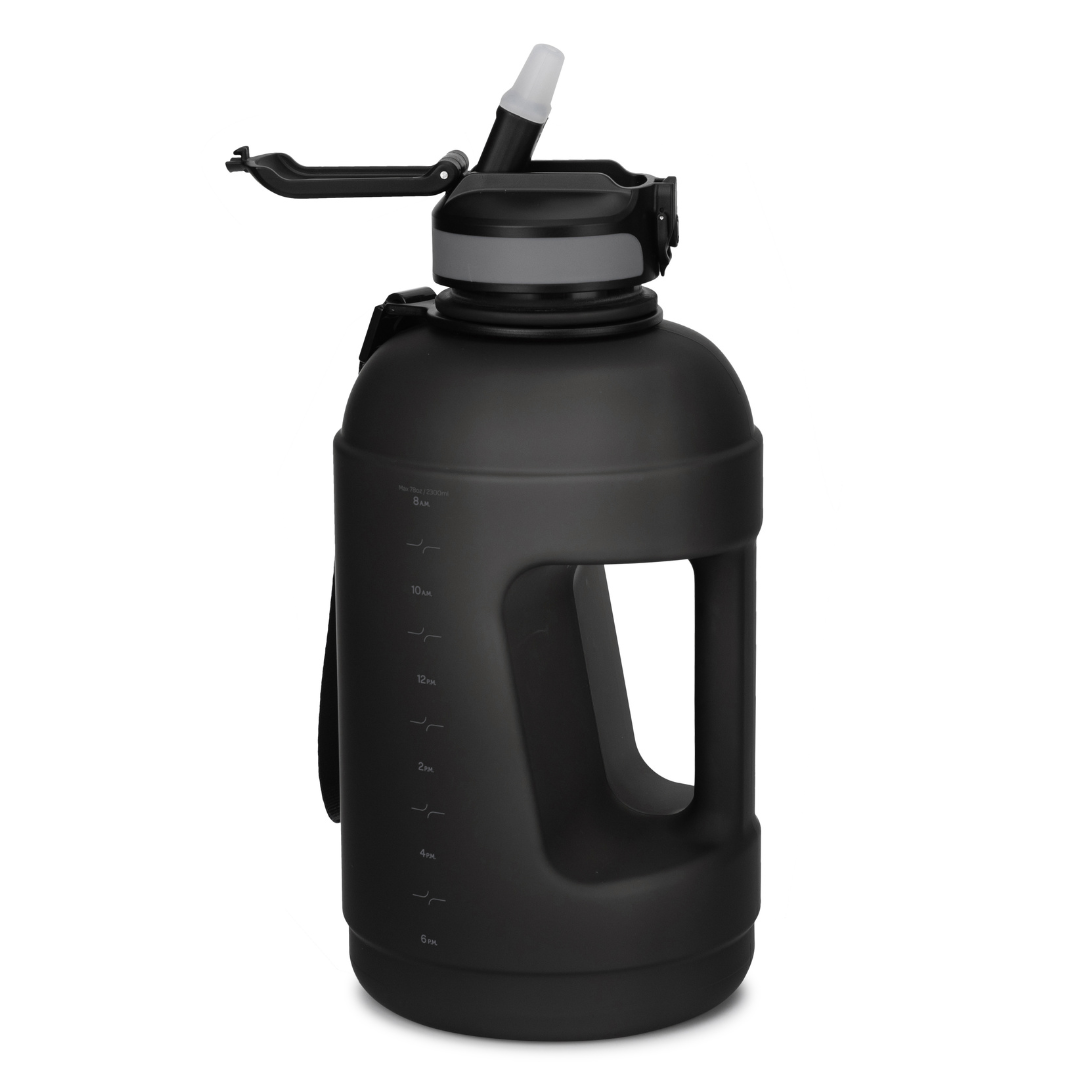 Coach 78 oz / 2.3 L Water Bottle with Storage Sleeve, Handle and Straw Lid