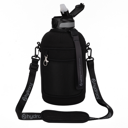 Coach 78 oz / 2.3 L Water Bottle with Storage Sleeve, Handle and Straw Lid